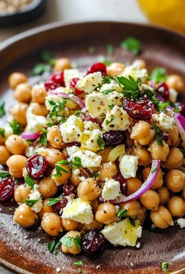 Feta & Cranberry Chickpeas with Lemon Vinaigrette