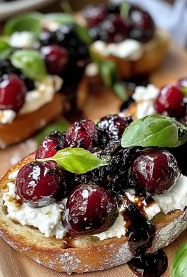 Fresh Cherry and Goat Cheese Crostini