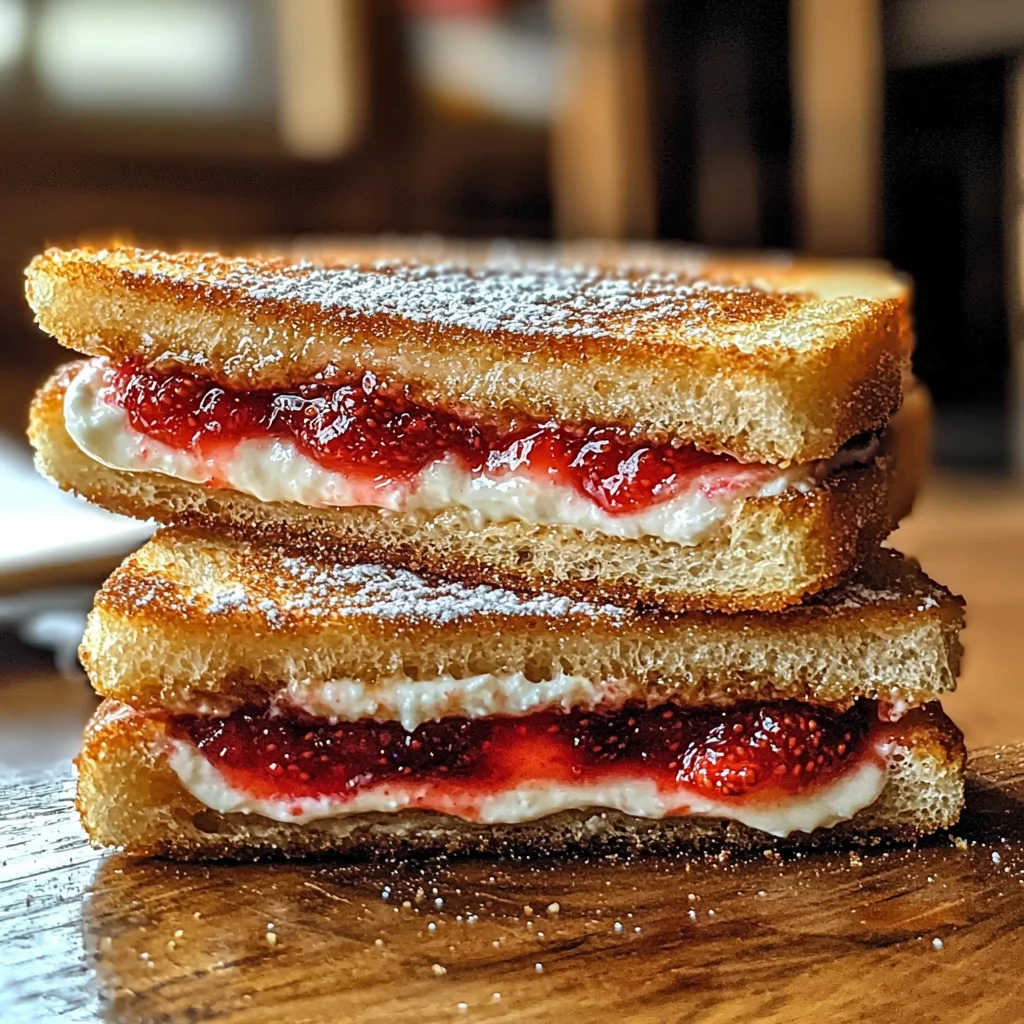 Fried Strawberry Cheesecake Sandwiches