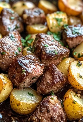 Garlic Butter Steak Bites and Potatoes