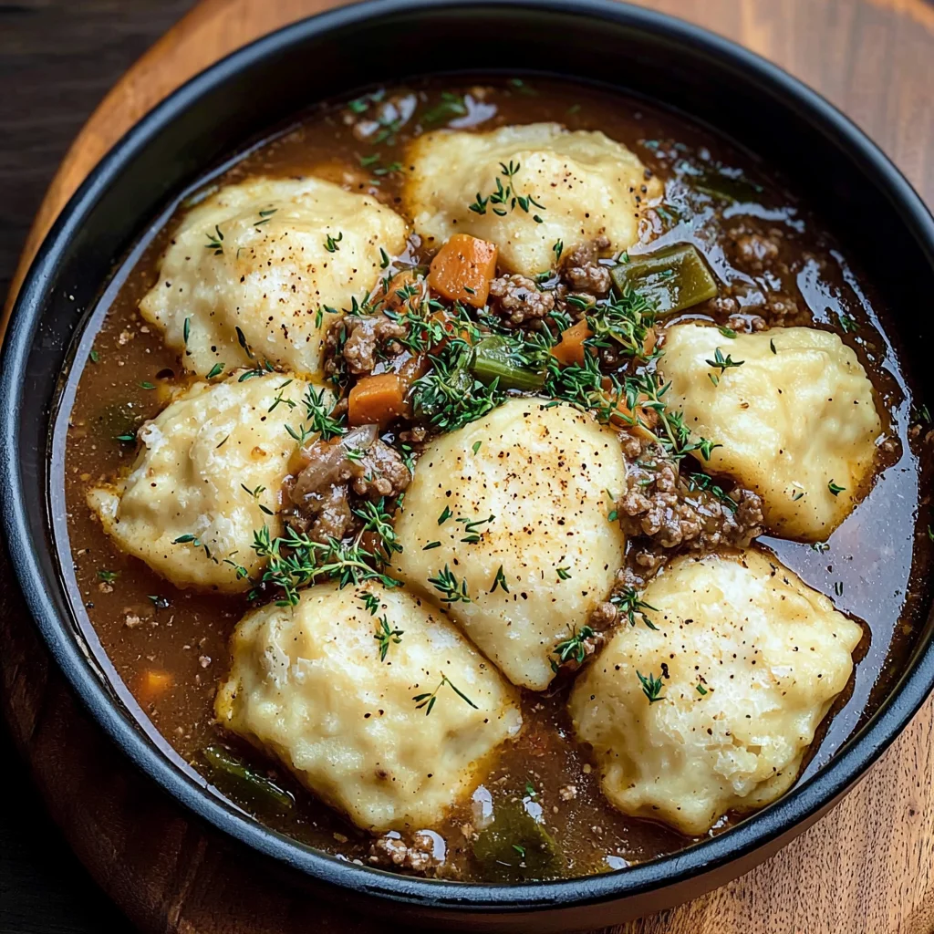Ground Beef and Dumplings