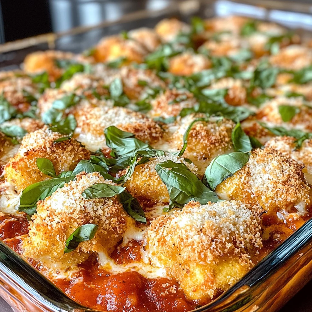 Keto Chicken Nugget Parmesan Casserole