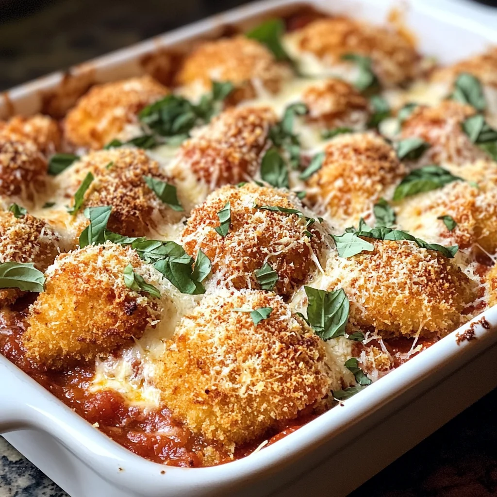 Keto Chicken Nugget Parmesan Casserole