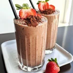 Keto Chocolate Strawberry Protein Smoothie