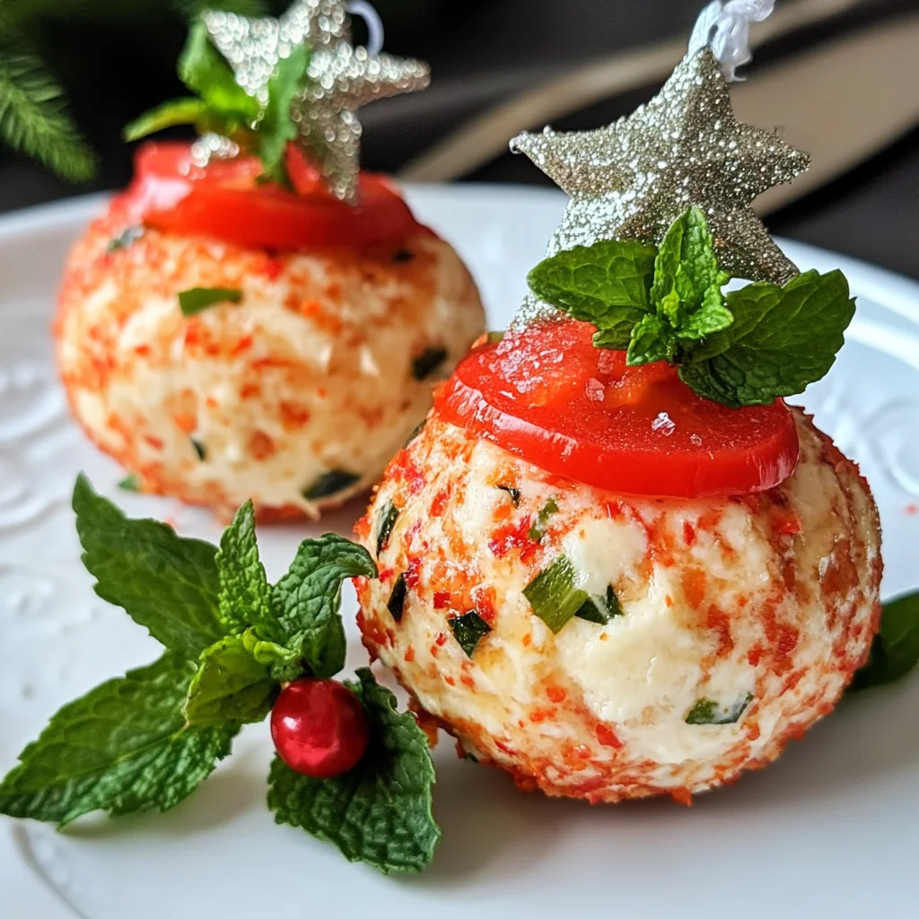 Keto Christmas Ornament Cheese Balls