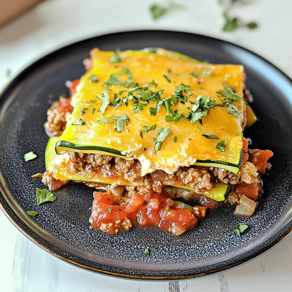 Keto Zucchini Taco Lasagna