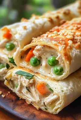 Low Carb Crispy Chicken Pot Pie Roll-Ups