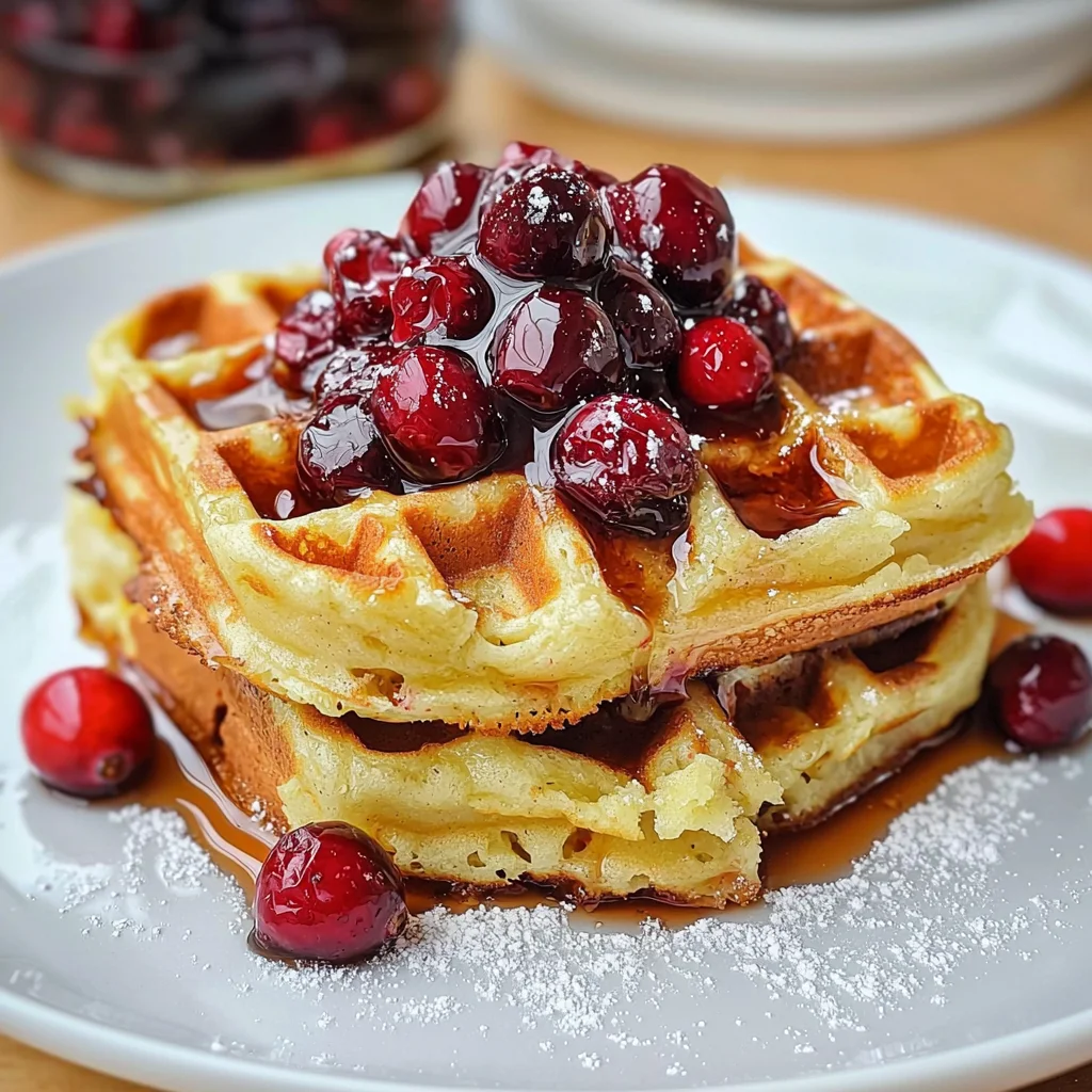 Low Carb White Chocolate Cranberry Chaffles