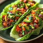 Mexican Ground Beef Lettuce Wraps