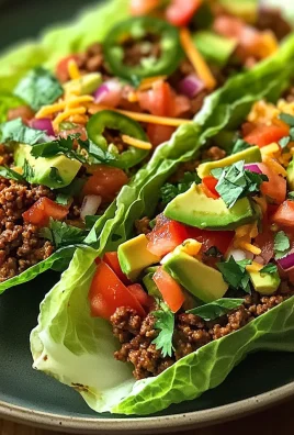 Mexican Ground Beef Lettuce Wraps