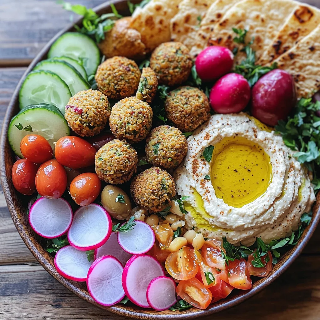 Middle Eastern Vegan Falafel Platter: Crispy & Tasty