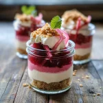No-Bake Easter Rhubarb Cheesecake Parfaits