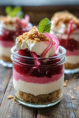 No-Bake Easter Rhubarb Cheesecake Parfaits