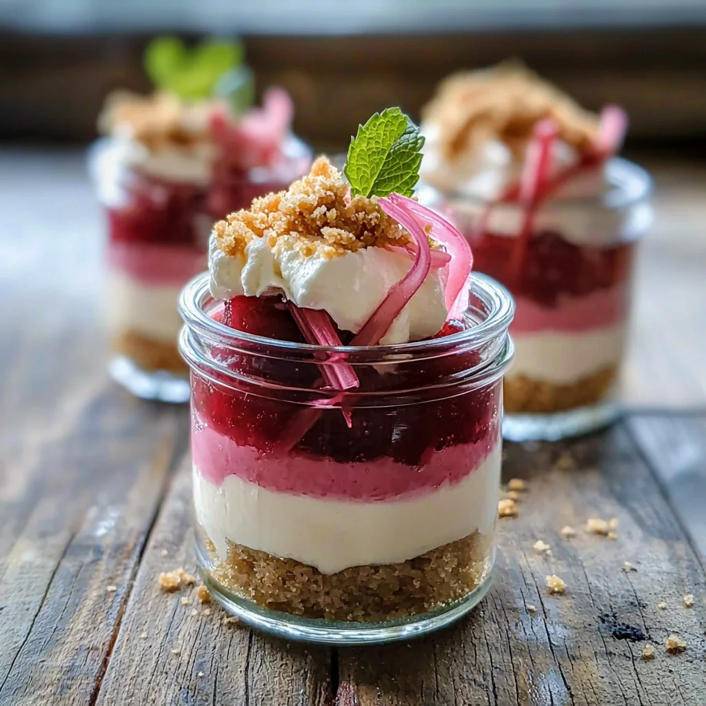 No-Bake Easter Rhubarb Cheesecake Parfaits