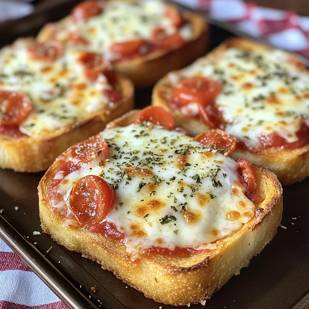 Quick & Easy Dinner Idea: Garlic Toast Pizzas