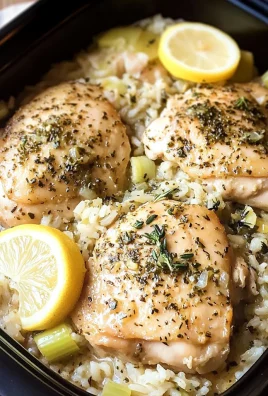 Slow Cooker Lemon Herb Chicken and Rice