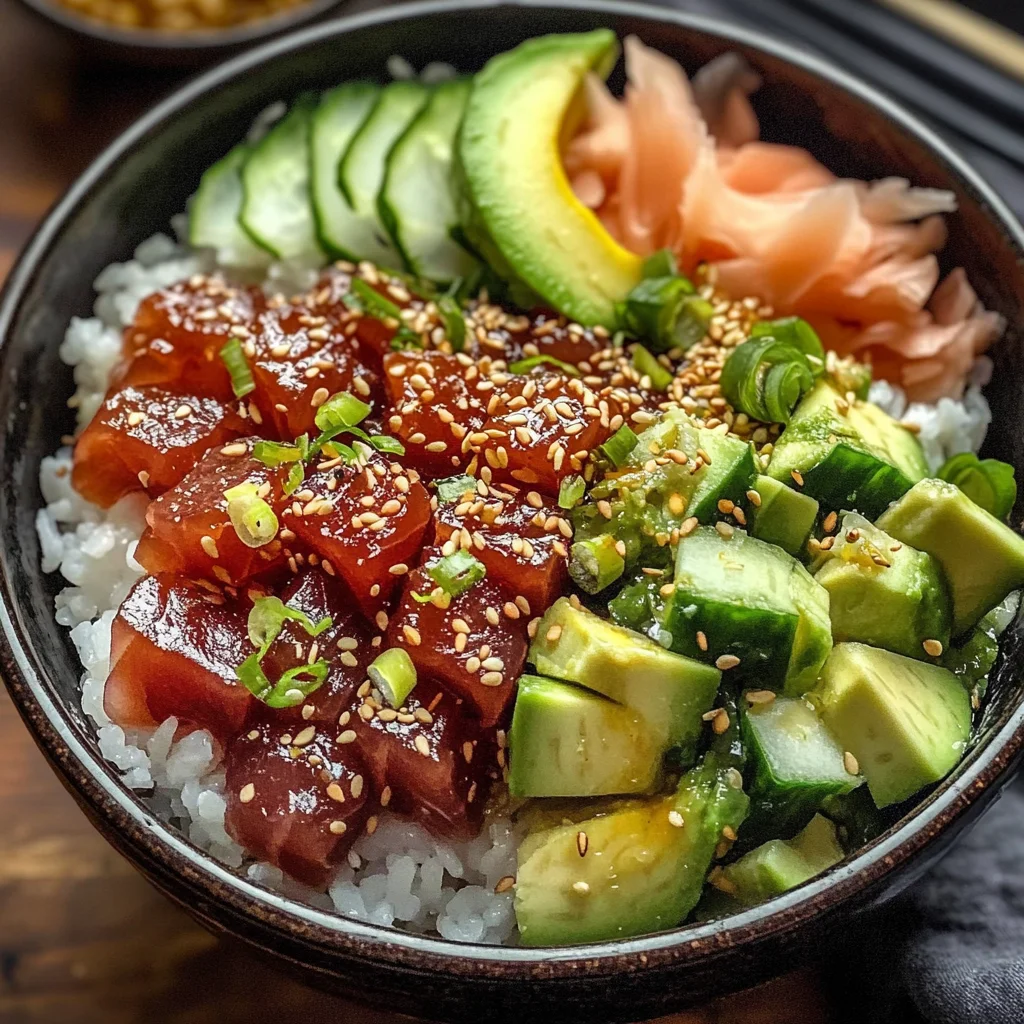 Spicy Tuna Sushi Bowl with Crispy Rice