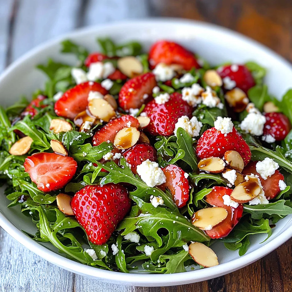 Strawberry Arugula Salad with Feta and Balsamic Vinaigrette