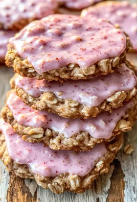 Strawberry Iced Oatmeal Cookies Recipe