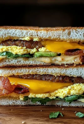 Ultimate Breakfast Club Sandwich Recipe with Sausage and Bacon
