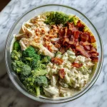 Bacon Broccoli and Ranch Chicken Salad