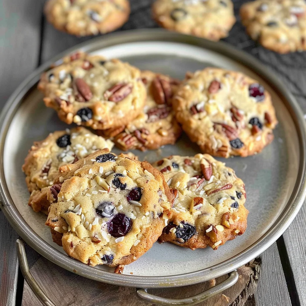Blueberry Coconut Pecan Cookies