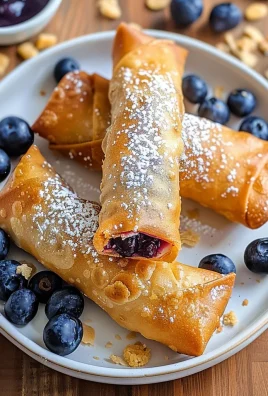 Blueberry Cream Cheese Egg Rolls