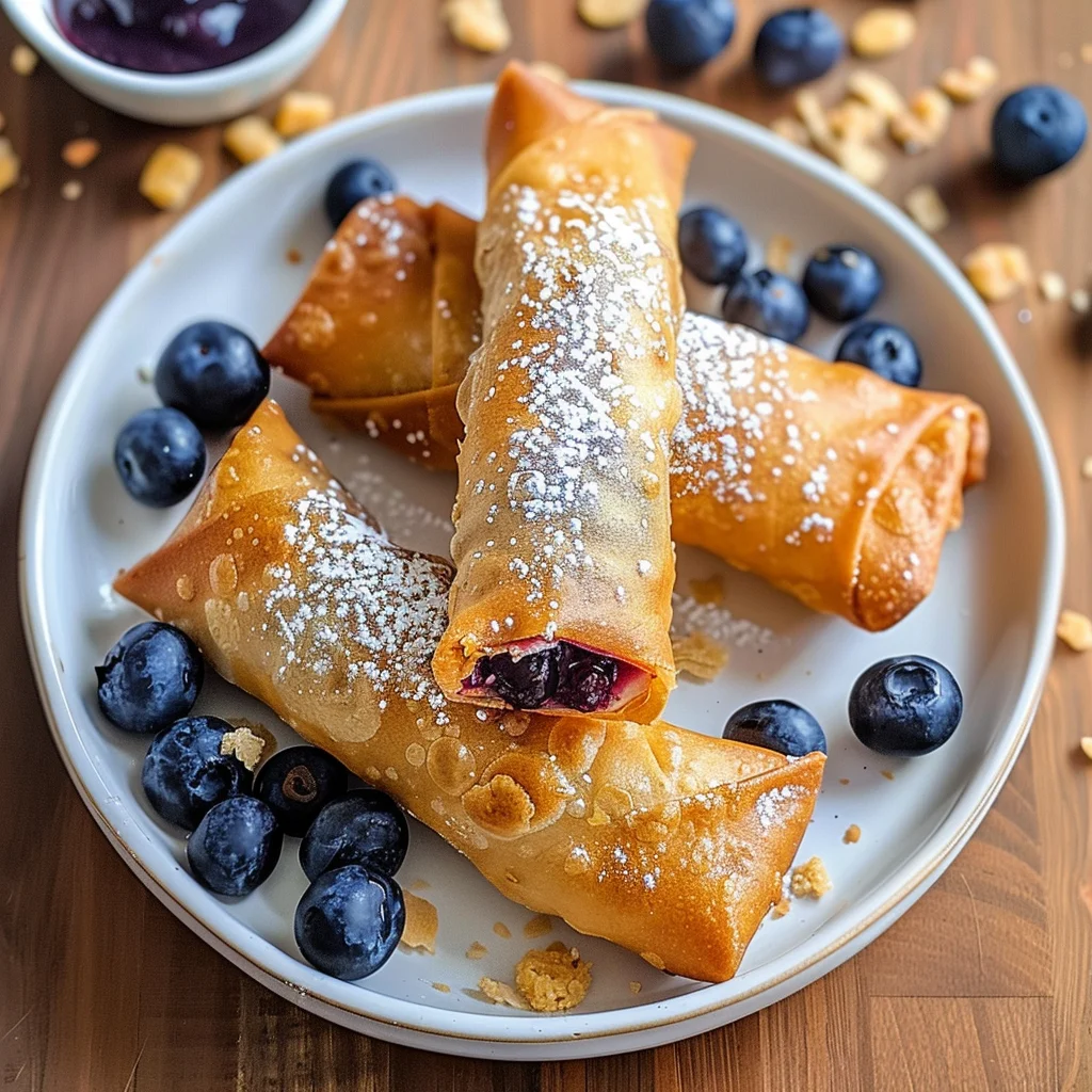 Blueberry Cream Cheese Egg Rolls