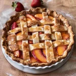 Brown Butter Strawberry Peach Pie