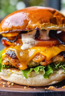Cheddar Ranch Chicken Burgers