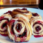 Cherry Cinnamon Rolls with Homemade Filling