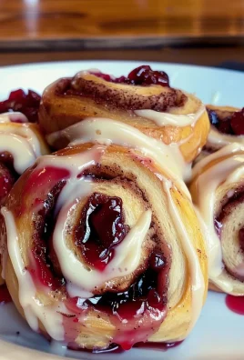 Cherry Cinnamon Rolls with Homemade Filling