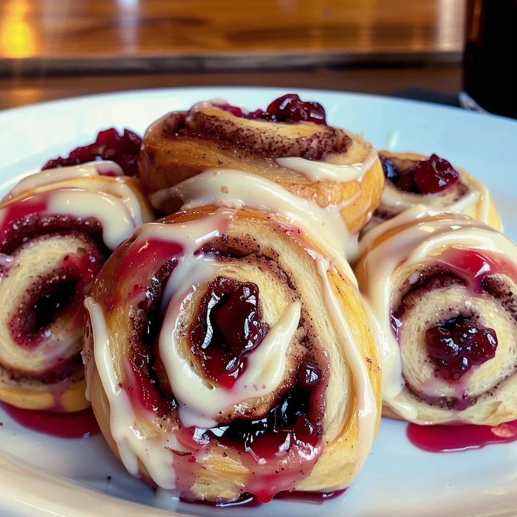 Cherry Cinnamon Rolls with Homemade Filling