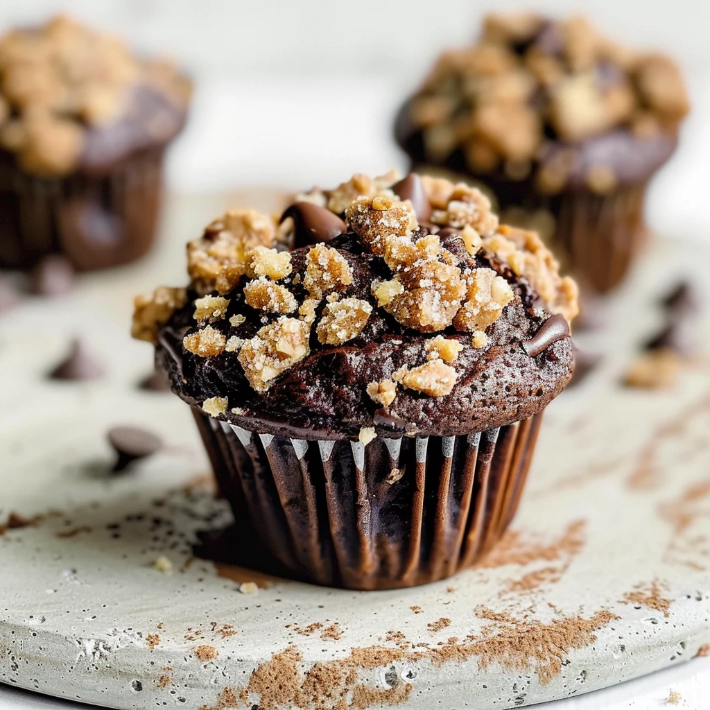 Chocolate Coffee Toffee Crunch Muffins