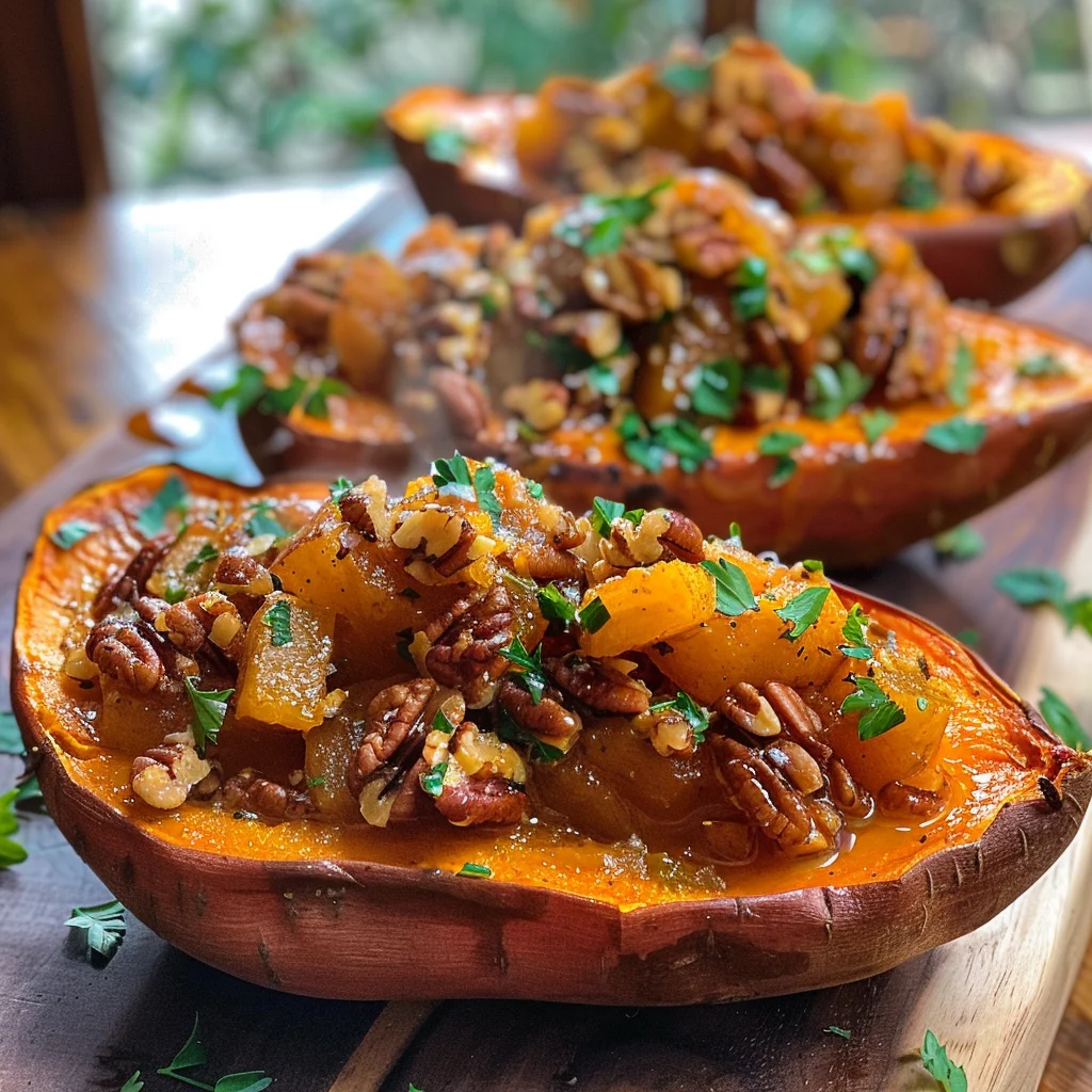 Cranberry Apple Twice-Baked Sweet Potatoes Recipe