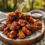 Delicious Baked Honey BBQ Popcorn Chicken Recipe