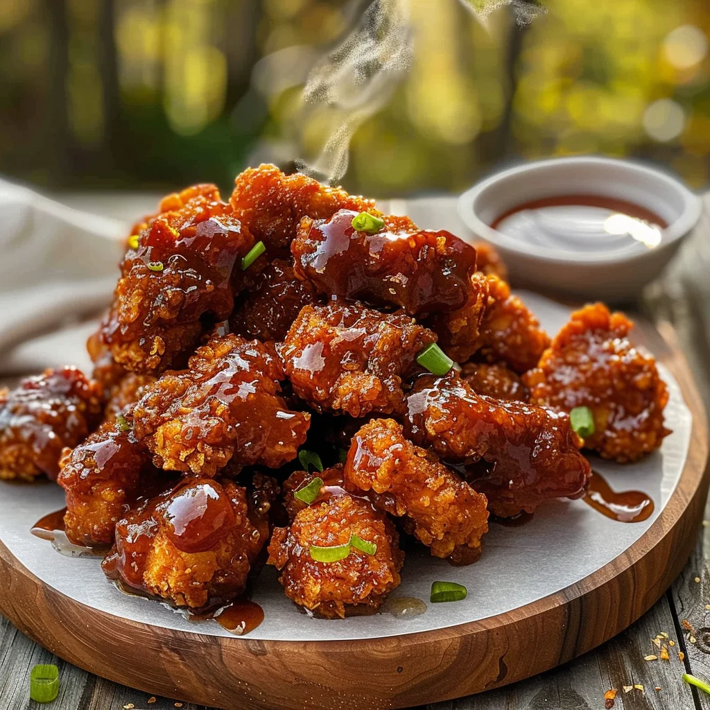 Delicious Baked Honey BBQ Popcorn Chicken Recipe