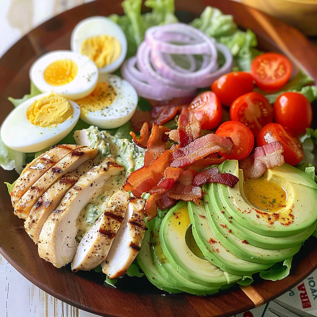 Grilled Chicken Cobb Salad with Honey Dijon {Paleo, Whole30 Option}