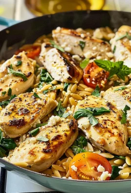 High Protein Mediterranean Chicken Orzo