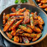 Honey Garlic Butter Roasted Carrots