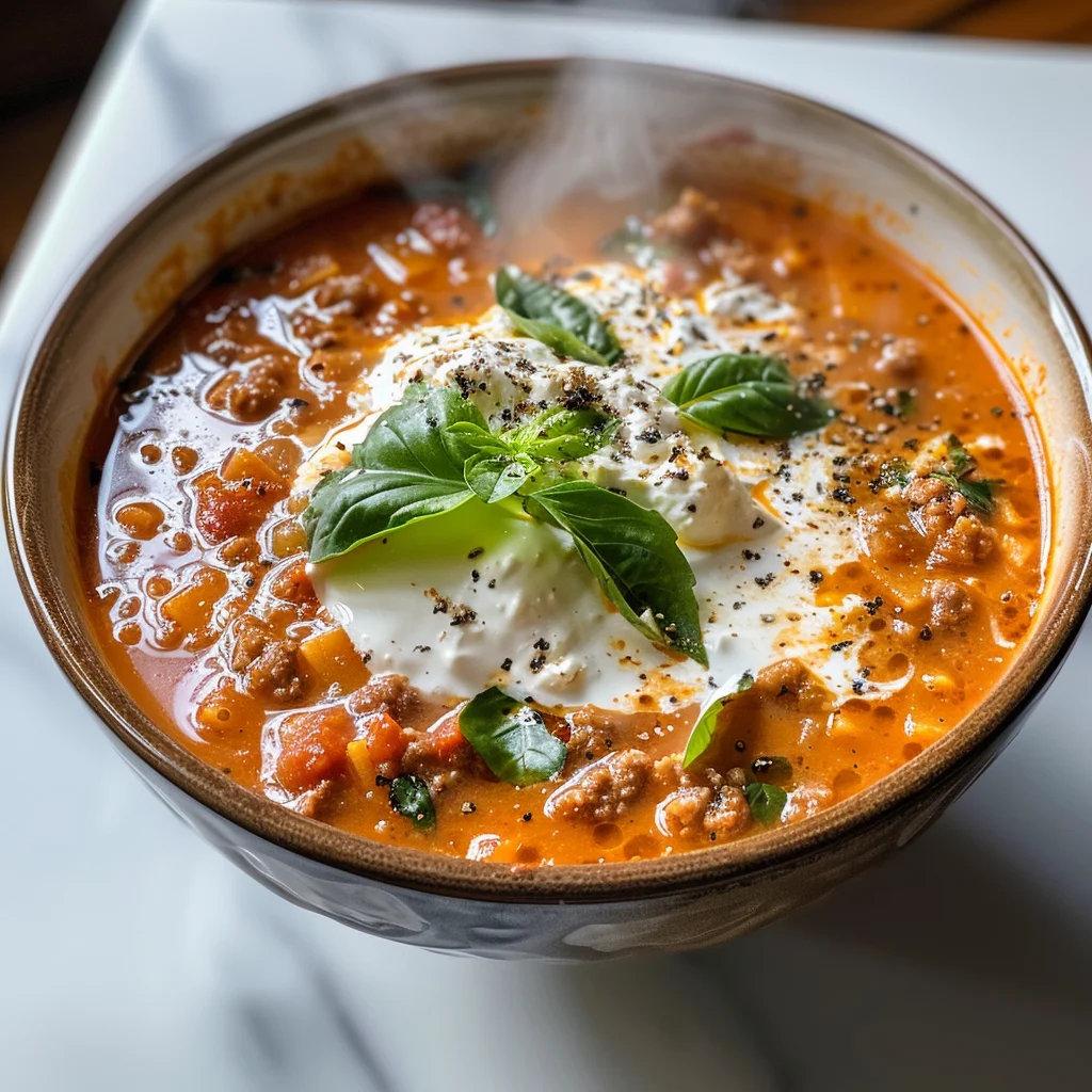 Keto Lasagna Soup Recipe