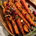 Maple roasted carrots with cranberries