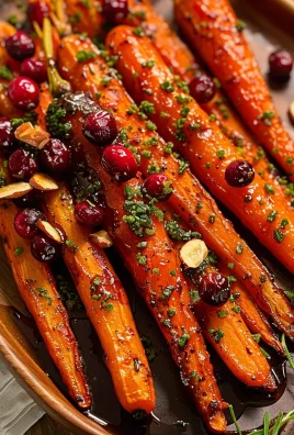 Maple roasted carrots with cranberries