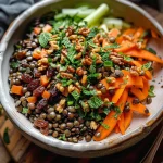 Moroccan Lentil Carrot Salad (Vegan)
