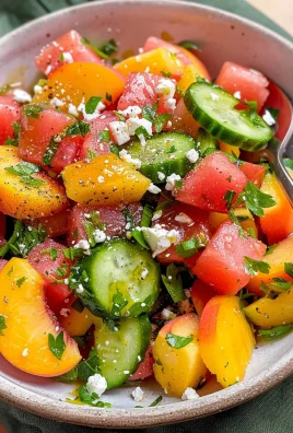 Peach Watermelon Salad Without Feta
