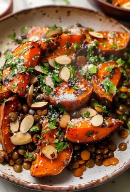 Roasted Sweet Potato Salad with Lentils