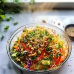 Spring Roll Salad with Spicy Ginger Dressing