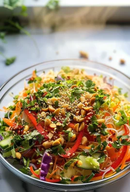 Spring Roll Salad with Spicy Ginger Dressing