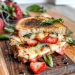 Strawberry Balsamic Brie Grilled Cheese