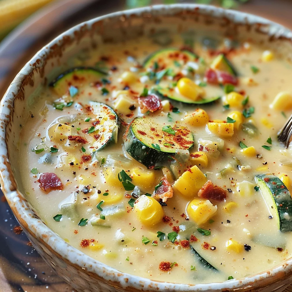 Summer Corn and Zucchini Chowder Recipe